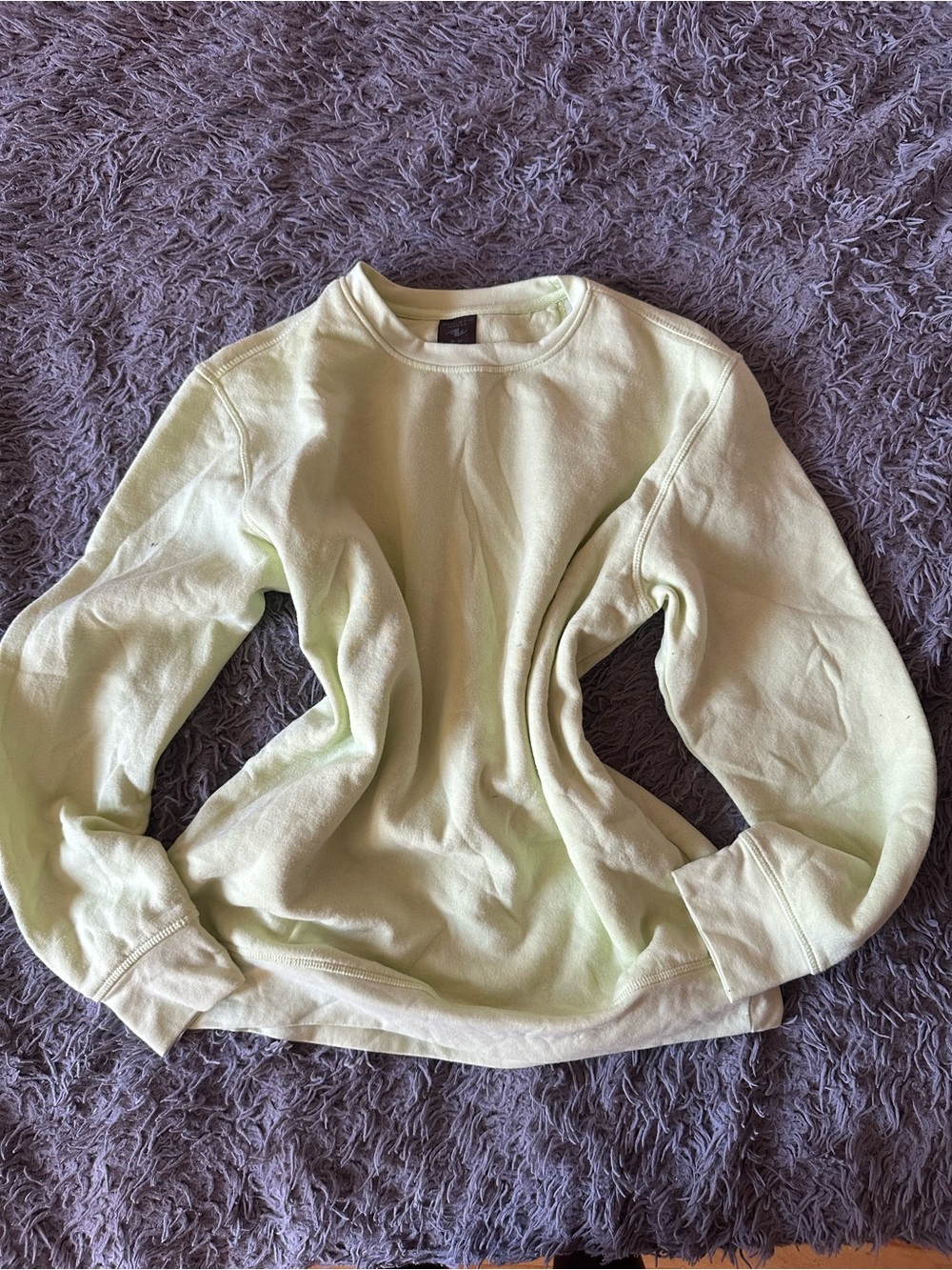 Green Cream Long Sleeve Sweatshirt